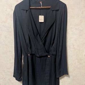 Free People Snake Skin Wrap Dress